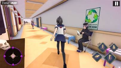 Anime Bad Girl School Life Sim Captura de pantalla de la aplicación #1