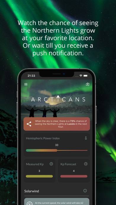 Arcticans Aurora Forecast Captura de pantalla de la aplicación #1