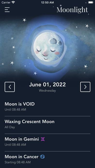 Moonlight Phases, Susan Miller App screenshot #2