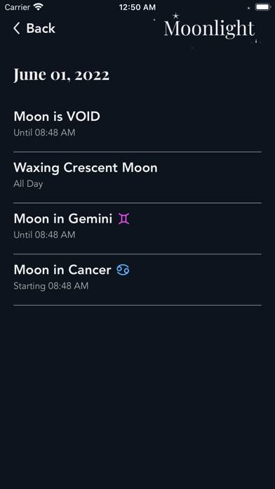 Moonlight Phases, Susan Miller App screenshot #4