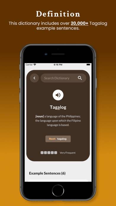 TDC Tagalog Dictionary App skärmdump