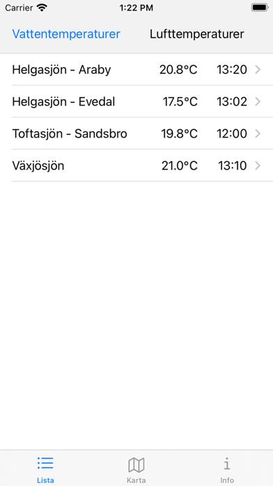 Temperaturkollen App skärmdump #1