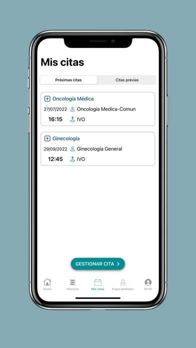 IVO Portal del paciente Captura de pantalla de la aplicación #4
