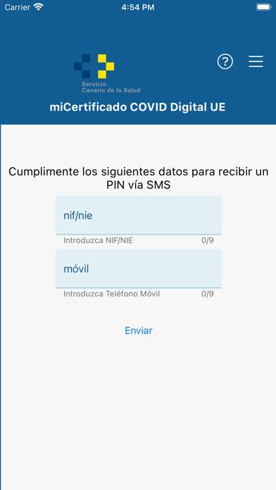 MiCertificado Digital COVID UE Captura de pantalla de la aplicación #1