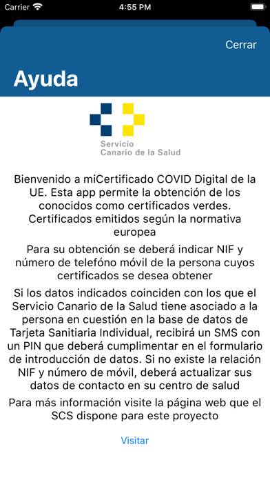 MiCertificado Digital COVID UE Captura de pantalla de la aplicación #6