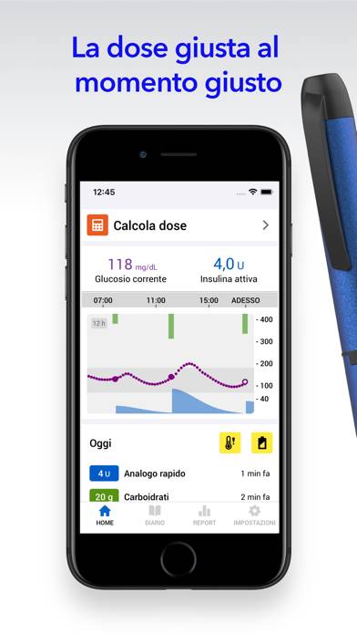 Penna smart per insulina InPen Schermata dell'app #1