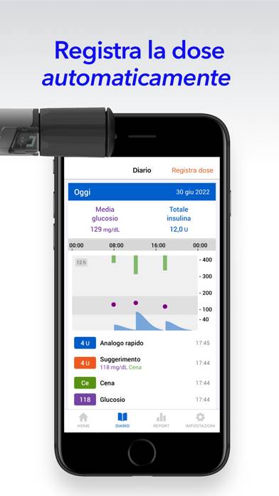 Penna smart per insulina InPen Schermata dell'app #5