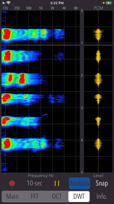 Wavelet Voice Sonogram App screenshot