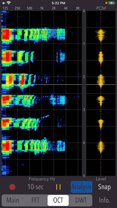 Wavelet Voice Sonogram App screenshot