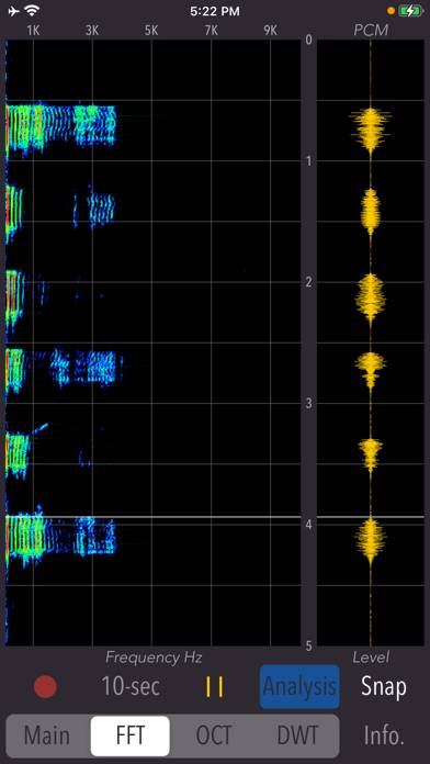 Wavelet Voice Sonogram App screenshot