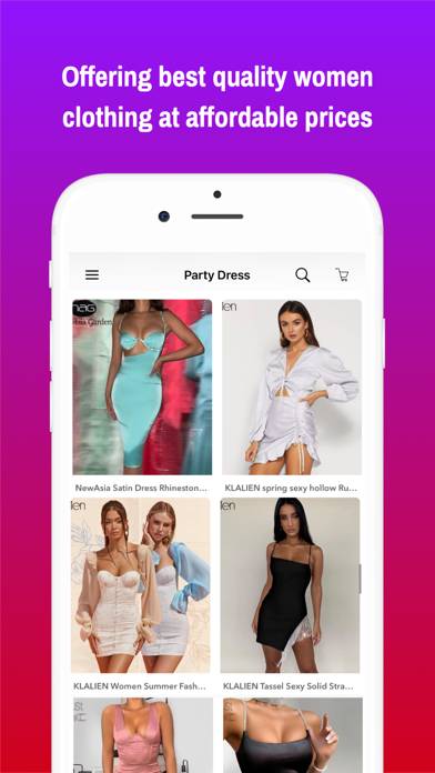Women's party dress cheap shop App screenshot #1