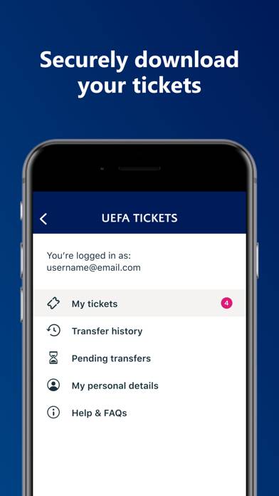UEFA Mobile Tickets Schermata dell'app #4