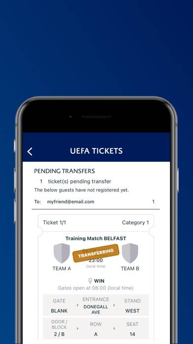 UEFA Mobile Tickets Uygulama ekran görüntüsü #6