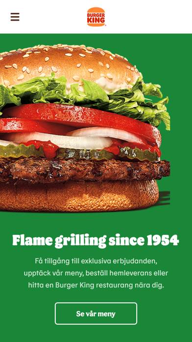 Burger King Sverige App skärmdump #3