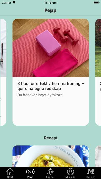 Marathongruppen App skärmdump