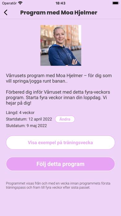 Marathongruppen App skärmdump