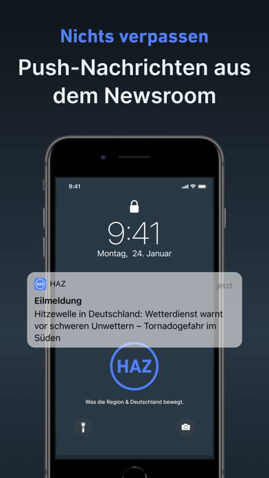 HAZ App-Screenshot