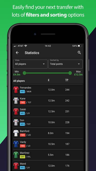 (FPL) Fantasy Football Manager App skärmdump