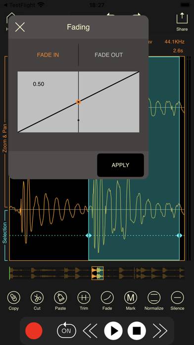 Wavebox Audio Editor captura de pantalla #2