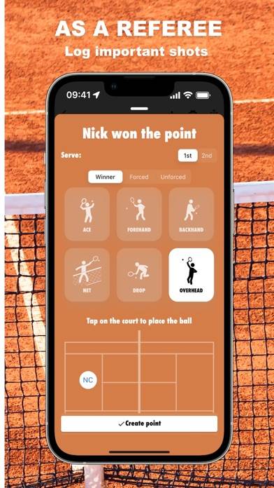 Tennis Score Keepr Schermata dell'app #3