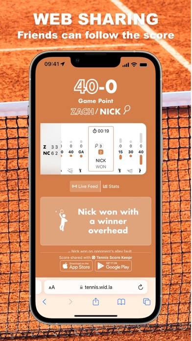 Tennis Score Keepr Capture d'écran de l'application #6