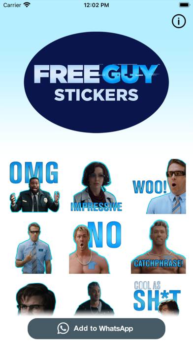 Free Guy Stickers Captura de pantalla de la aplicación #1