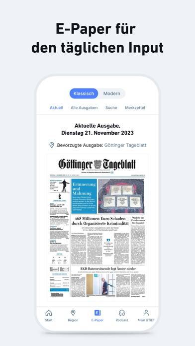GT/ET App-Screenshot