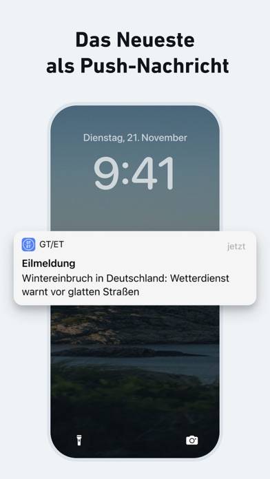 GT/ET App-Screenshot