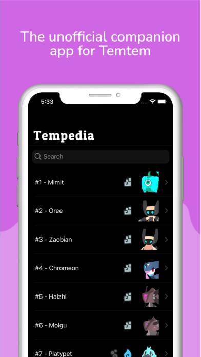 Almanac for Temtem Schermata dell'app #1