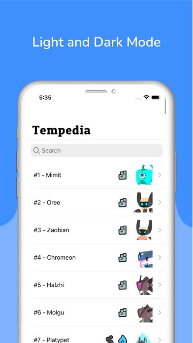 Almanac for Temtem Schermata dell'app #4