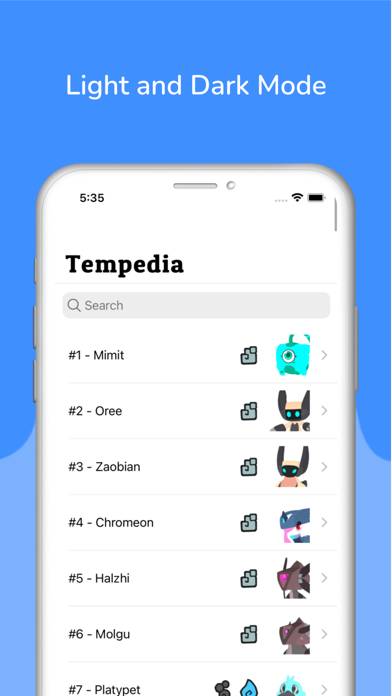 Almanac for Temtem Schermata dell'app