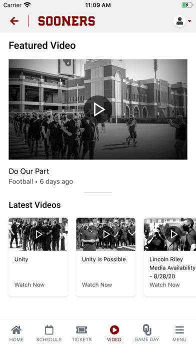 Oklahoma Sooners App screenshot