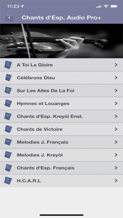 Chants d'Esp. Audio & Vocale App screenshot #2