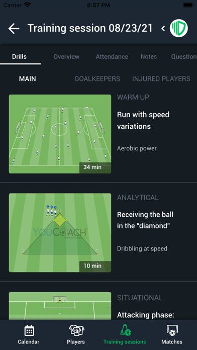 YouCoach Soccer App Schermata dell'app #4