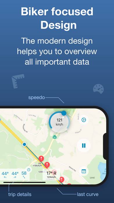 Curve Tracker for Motorbike Captura de pantalla de la aplicación #2