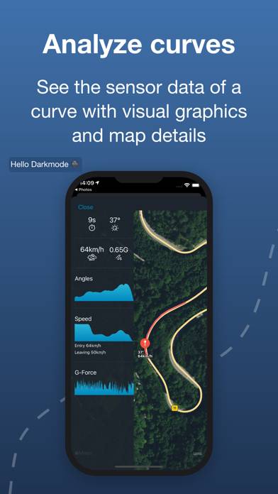 Curve Tracker for Motorbike Captura de pantalla de la aplicación #3