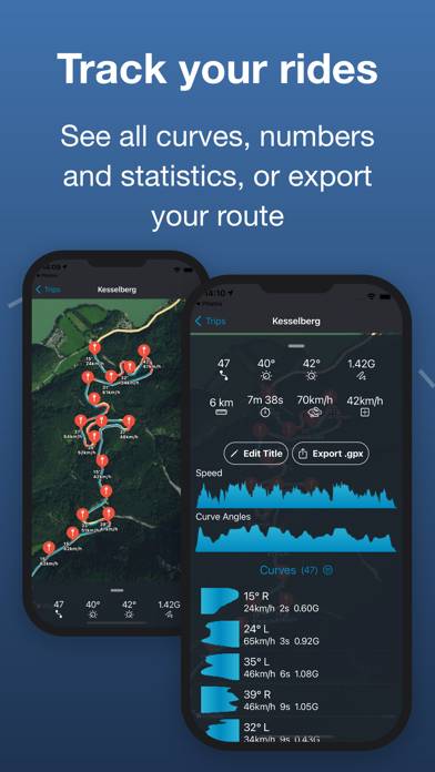 Curve Tracker for Motorbike Captura de pantalla de la aplicación #4