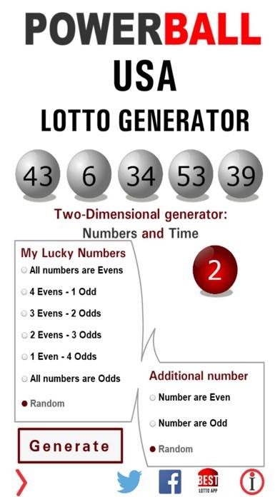 Powerball USA Lotto Generator App skärmdump #3