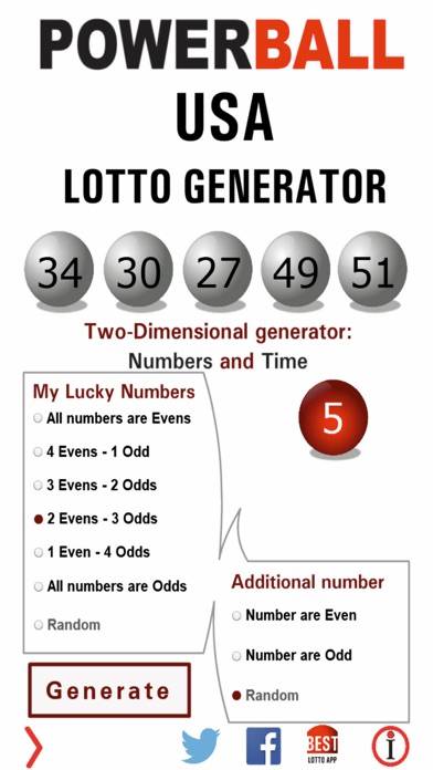 Powerball USA Lotto Generator App skärmdump #4