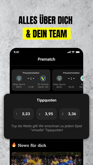 Prematch: Echter Fußball App-Screenshot #3