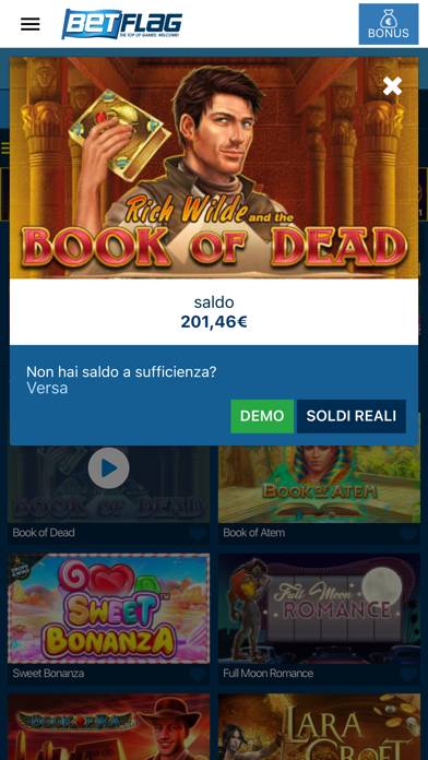 Betflag Casinò schermata del gioco