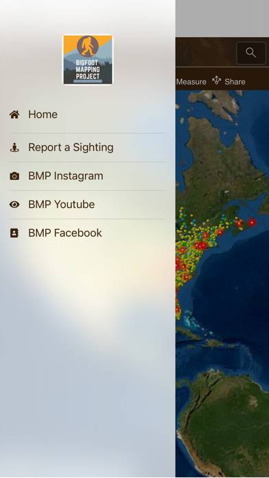 BigfootMap App screenshot
