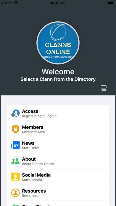Clanns Online App skärmdump #1
