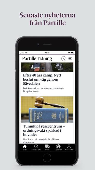 Partille Tidning skärmdump