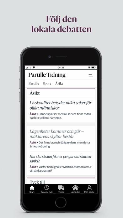 Partille Tidning App skärmdump #2