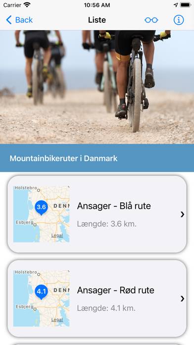 Mountainbikeruter i Danmark App screenshot