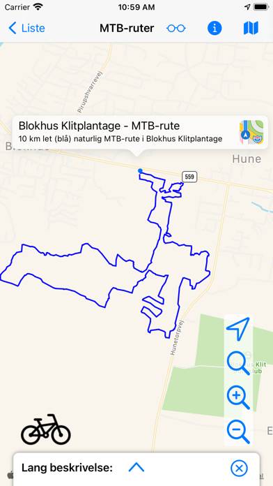 Mountainbikeruter i Danmark App screenshot