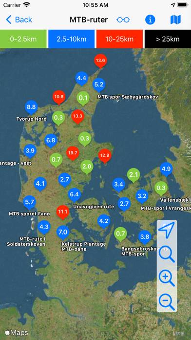 Mountainbikeruter i Danmark App screenshot