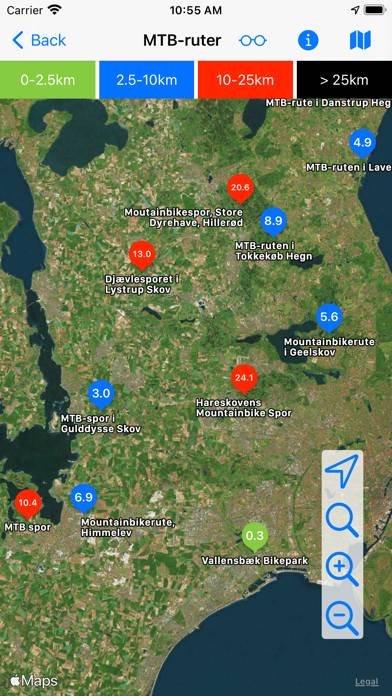 Mountainbikeruter i Danmark App screenshot