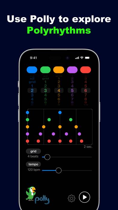 Polly - Polyrhythmic Metronome immagine dello schermo